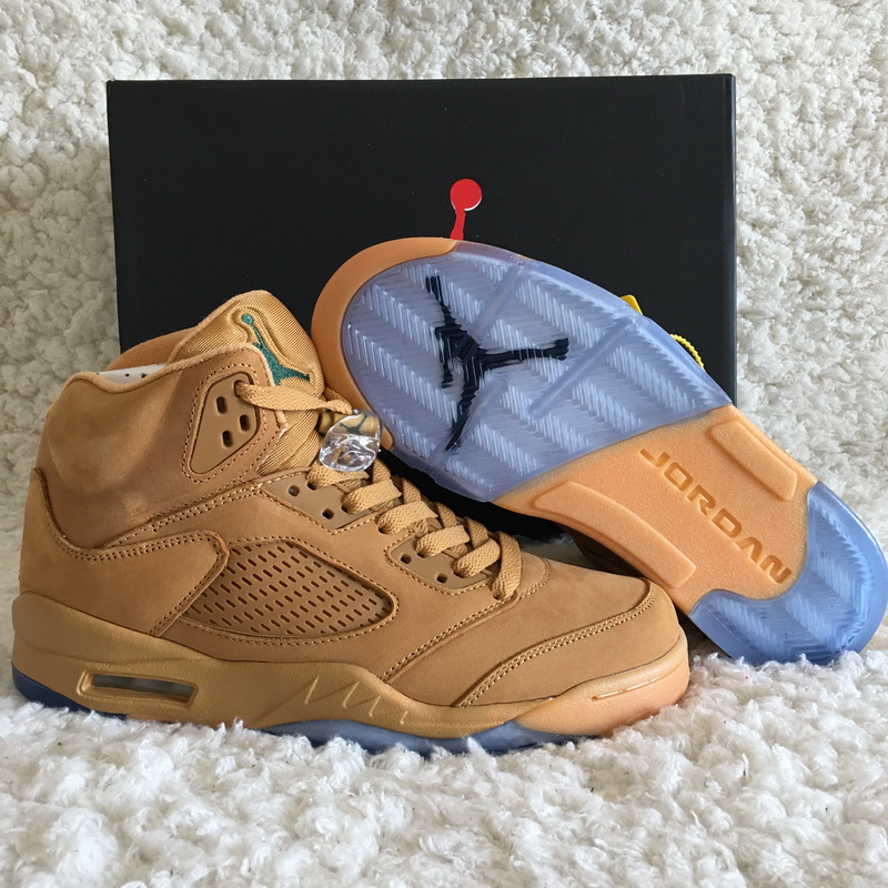 Authentic Air Jordan 5 Wheat